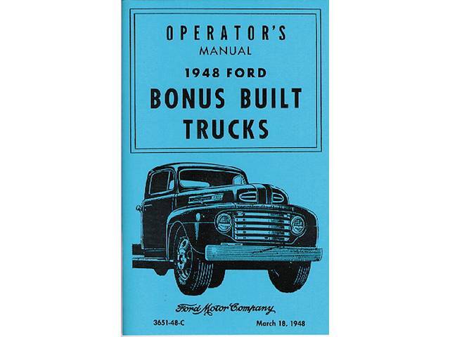 OWNERS MANUAL, 1948 Truck