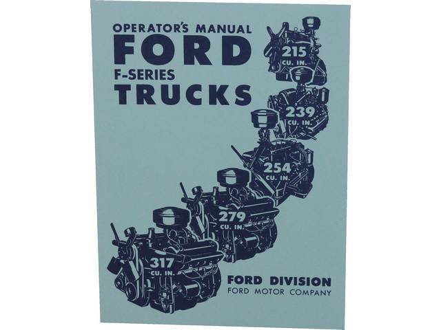OWNERS MANUAL, 1952 Truck