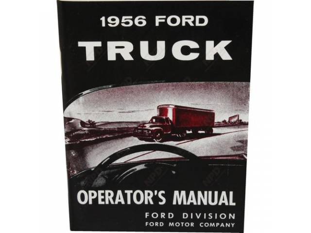 OWNERS MANUAL, 1956 Truck