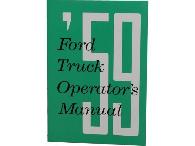 OWNERS MANUAL, 1959 Truck