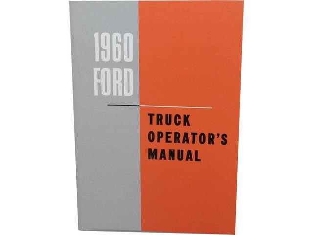 OWNERS MANUAL, 1960 Truck