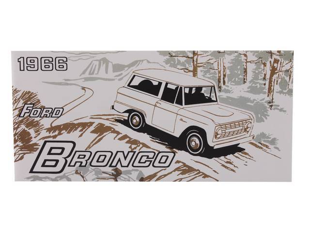 OWNERS MANUAL, 1966 BRONCO