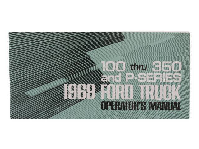 OWNERS MANUAL, 1969 Truck