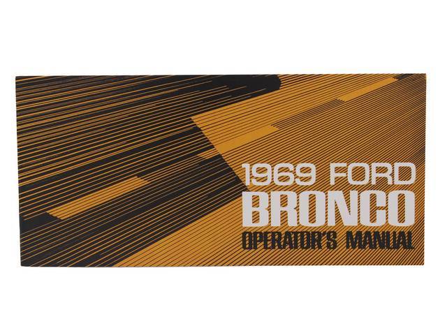 OWNERS MANUAL, 1969 BRONCO
