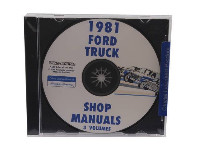 SHOP MANUAL ON CD, 1981 FORD TRUCK