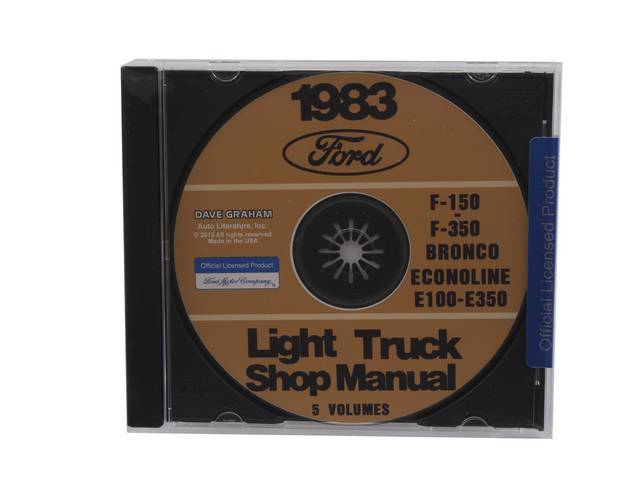 SHOP MANUAL ON CD, 1983 FORD TRUCK