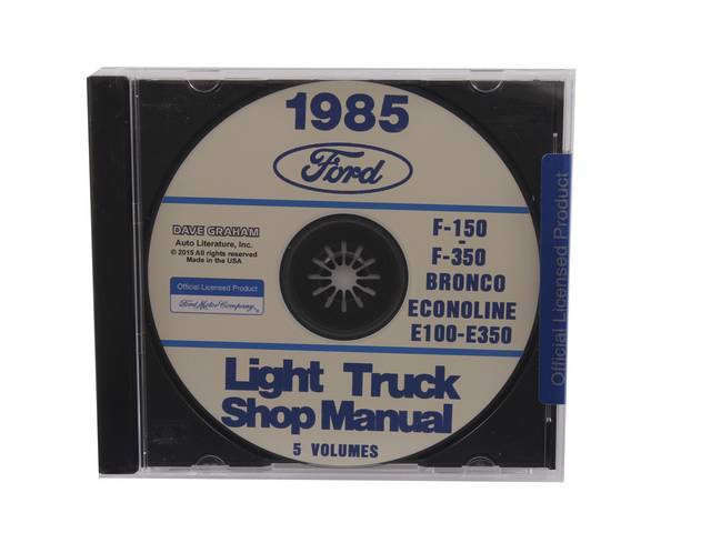 SHOP MANUAL ON CD, 1985 FORD TRUCK