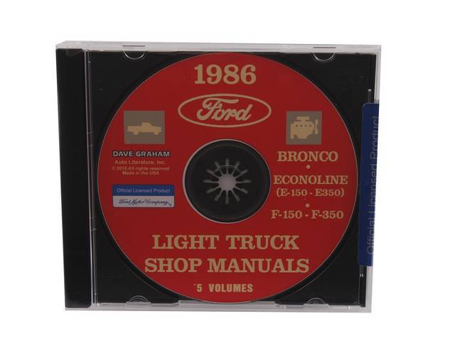 SHOP MANUAL ON CD, 1986 FORD TRUCK