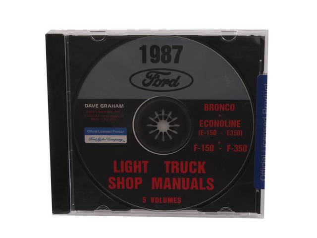 SHOP MANUAL ON CD, 1987 FORD TRUCK