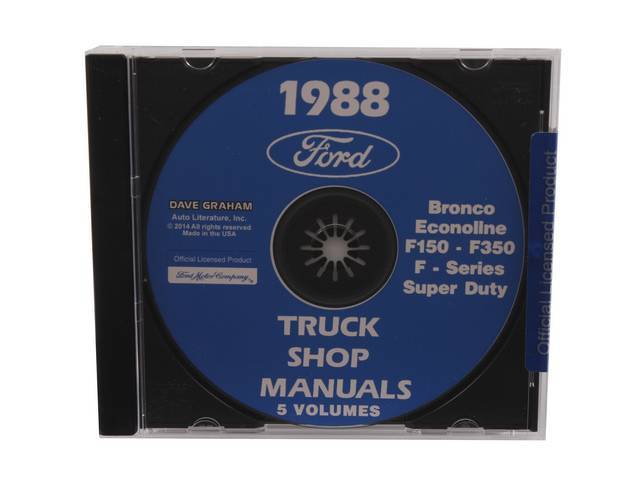 SHOP MANUAL ON CD, 1988 FORD TRUCK