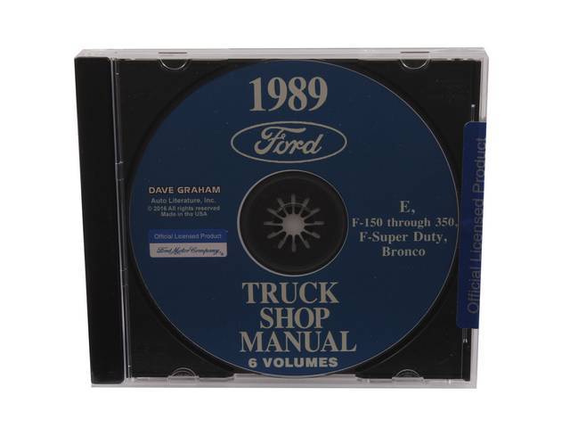 SHOP MANUAL ON CD, 1989 FORD TRUCK