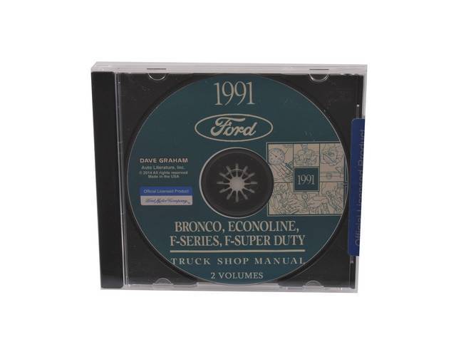 SHOP MANUAL ON CD, 1991 FORD TRUCK