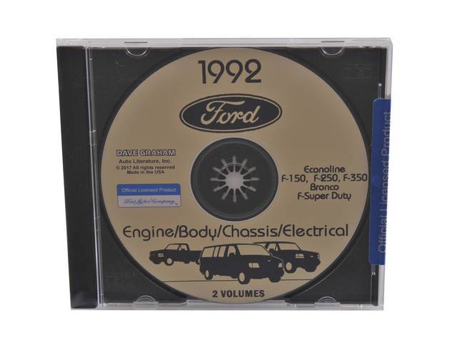 SHOP MANUAL ON CD, 1992 FORD TRUCK