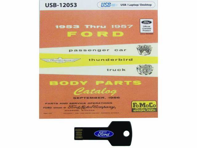 Ford 1953-1957 Body Parts Catalog, on USB Flash Drive