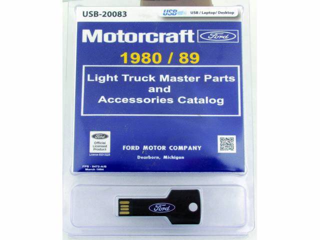 Ford Truck Text and Illustrations Parts Manual, 1980-1989, on USB Flash Drive