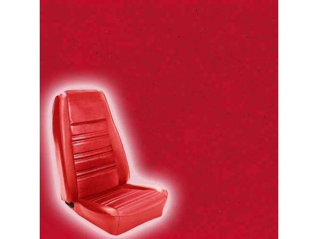 UPHOLSTERY, FRONT BUCKET, STANDARD, VERMILION (RED