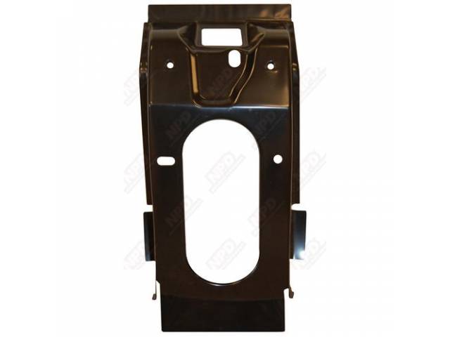 Brace, Center Tail Pan / Trunk Lock, Braces Tail Panel And Provides Mounting Area For Trunk Lock Retainer, Edp Coated, Repro  