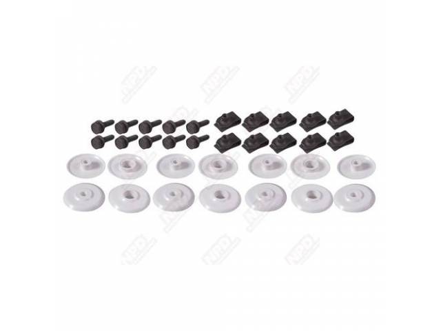 Grille Spacer Kit (13), White, Spacers W/ Bolts An Clips