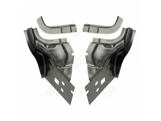 Patch, Lower Windshield Corner  /  Cowl, (4) Piece Set, Incl Rh And Lh Side, Designed To Patch The Lower Windshield Corners