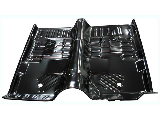 Floor Pan, Complete Front, Oe Style, Incl Transmission Tunnel, Pre Punched Drain Holes, Speedometer Cable Fastener, Repro