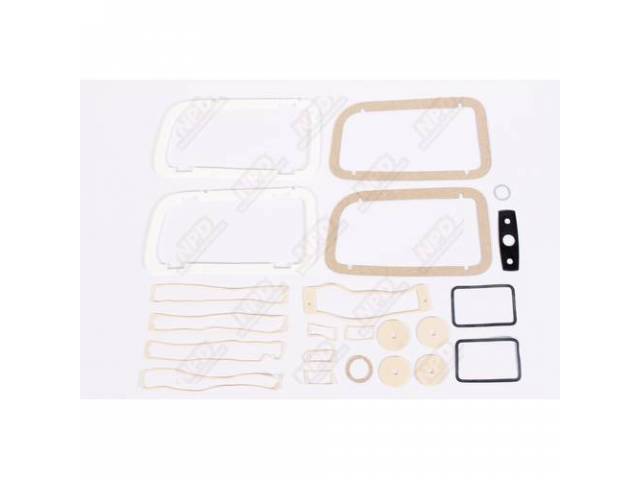 Paint Gasket Kit, Gaskets For Mirrors, Side Markers, Ant, Tail Lights, Door Locks And Door Handles