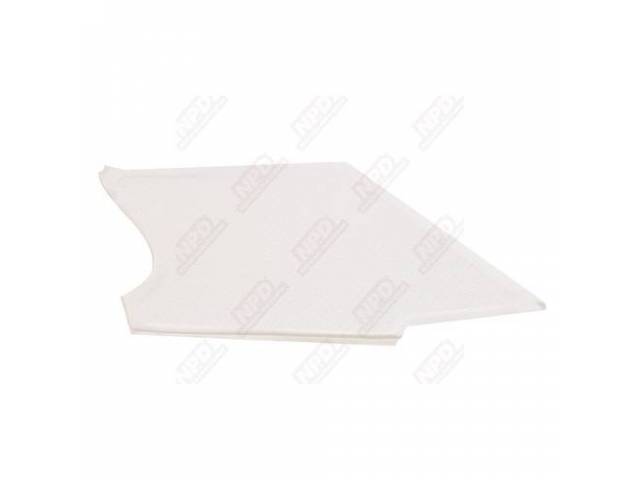 Sail Panel Board, Covered, White Headliner Material