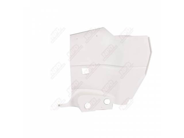 Interior Rear Quarter Trim Panels, White, Molded Plastic