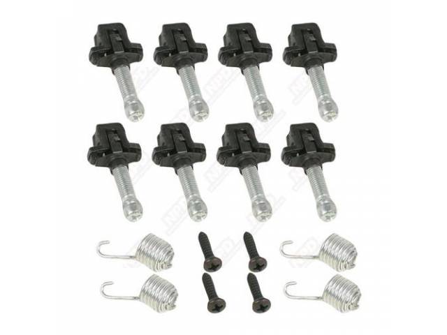 Head Light Adjuster Kit, With Four Head Light System, Nylon Adjusters And The Springs