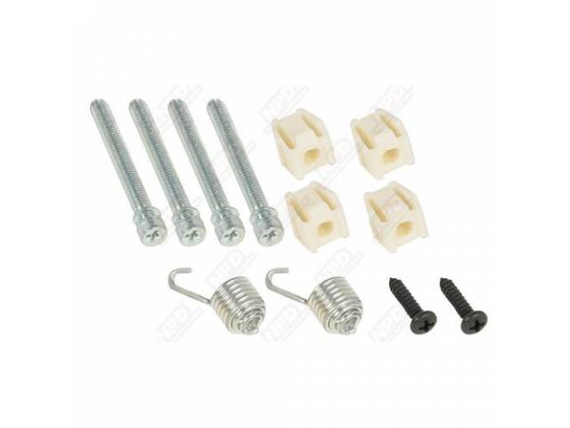 Head Light Adjuster Kit, With Four Head Light System, Nylon Adjusters And The Springs