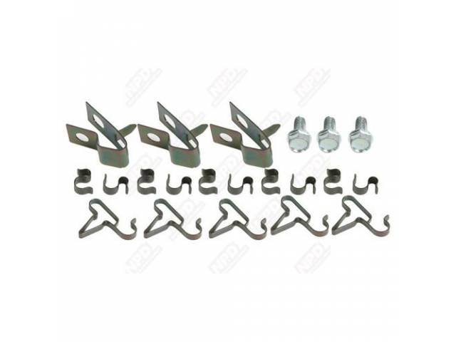 Fuel Line Clip Kit, 3/8, 5/16 And 1/4 Inch Fuel Lines