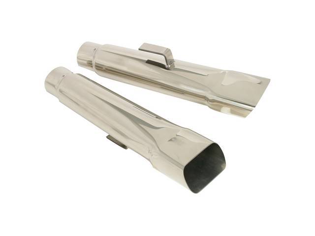Exhaust Tips, 2 1/4 Inch, Stainless Steel