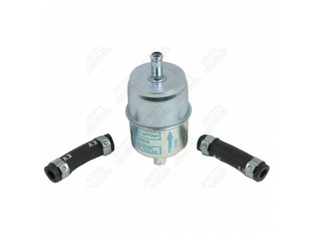 Filter Set, Non Date Coded Fuel, Factory Style, Incl Filter, (2) Kv Hoses, (4) Correct Style Clamps
