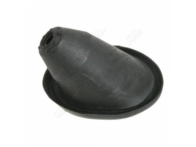 Boot, Clutch Pedal Pushrod, Black, Rubber, Repro
