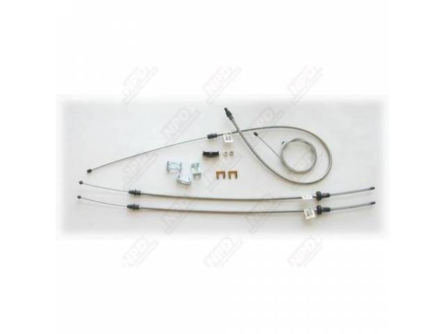 Cable Set, Parking Brake, Complete Set W/ Intermediate Cable