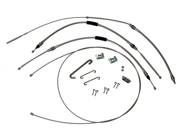Cable Set, Parking Brake, Complete Set, With Intermediate