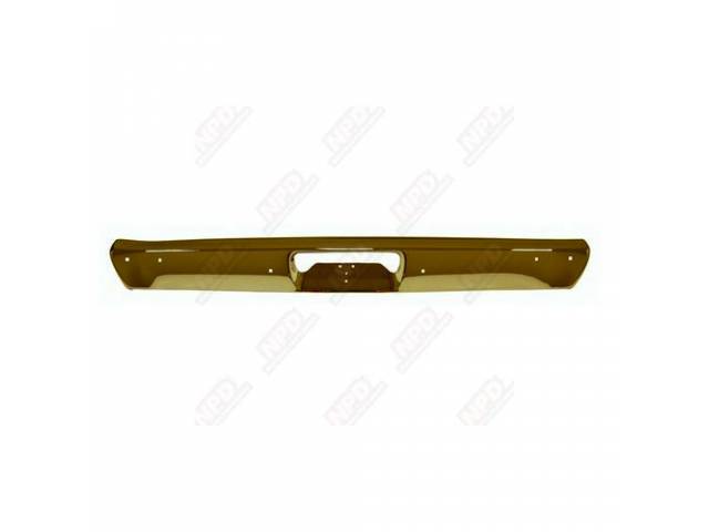 Bumper, Rear, Repro, W/O Jack Slots, Oe Quality Chrome Finish, Made From Heavy Gauge Steel, Designed To Fit Like Oe Bumpers