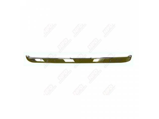 Bumper, Rear, Repro, W/ Jack Slots, Oe Quality Chrome Finish, Made From Heavy Gauge Steel, Designed To Fit Like Oe Bumpers