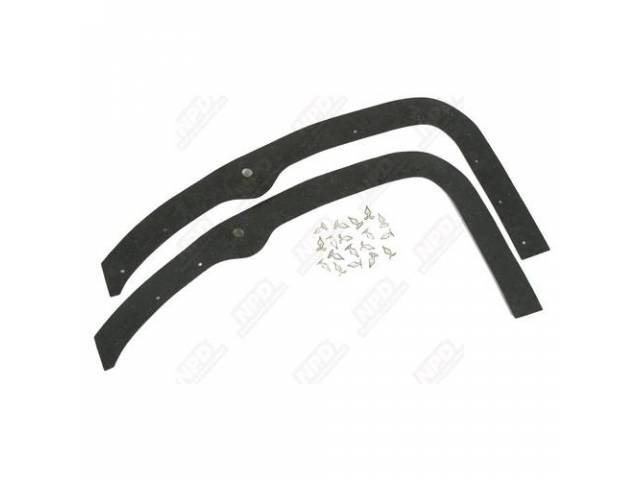 Headlight Seal Kit, (2) Pc Kit, Rubber Seals, Correct Clips And Fasteners, Fastens To Fenders
