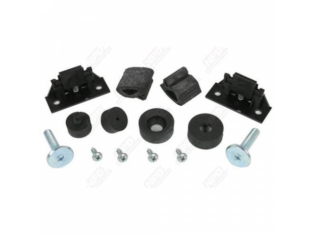 Bumper Kit, Hood, Incl Side Bumper, Hood Adjustment Bumper And Hood Wedges W/ Mounting Hardware, Repro