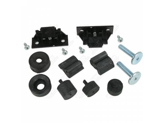 Bumper Kit, Hood, Incl Side Bumper, Hood Adjustment Bumper And Hood Wedges W/ Mounting Hardware, Repro