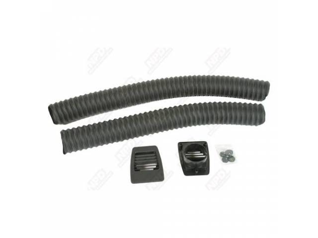 Hose And Vent Set, Dash, Pair, Incl Dash Vents, Hoses And Mounting Hardware, Repro
