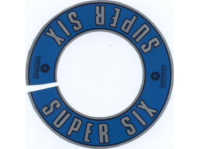 Decal, Air Cleaner , Super Six, Correct Material
