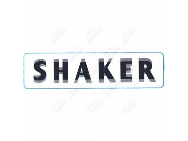 Decal, Shaker, Under Hood, Correct Material And Screen Printed As Original, Officially Licensed Product By Chrysler Llc