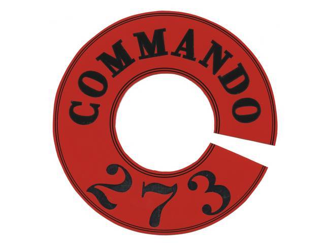 Decal, Commando 273, Air Cleaner, Full Circle, Correct
