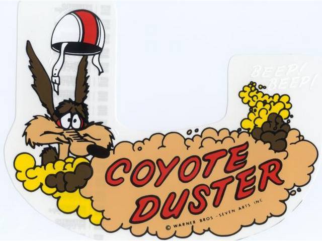Decal, Coyote Duster, Air Cleaner,  Correct Material