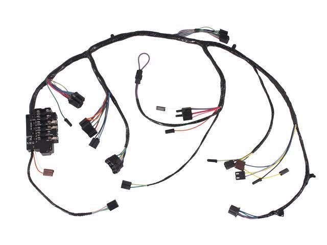 HARNESS, DASH, AUTO OR MANUAL TRANS, W/ FACTORY GAUGES. THIS HARNESS IS USED W/ A DASH INSTRUMENT CLUSTER HARNESS