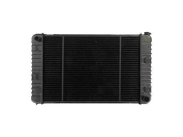 RADIATOR, Replacement Style, brass tanks and copper core, 28 3/8 inch x 19 1/4 inch x 2 inch core, 3 Row, 1 5/16-1 9/16 inch inlet and 1 9/16 inch outlet, repro