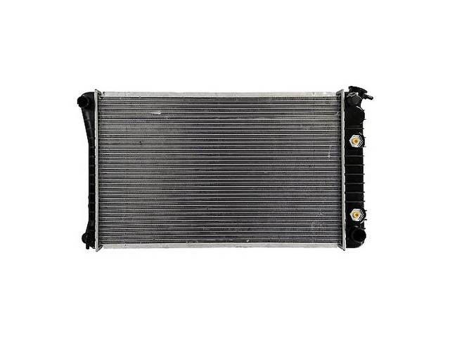RADIATOR, Replacement Style, brass tanks and copper core, 26 5/8 inch x 16 7/8 inch x 1 inch core, 1 Row, 1 5/16 inch inlet and 1 9/16 inch outlet, repro
