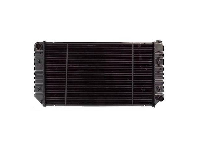 RADIATOR, Replacement Style, brass tanks and copper core, 34 inch x 19 1/4 inch x 2 inch core, 4 Row, 1 3/4  inch inlet and 1 3/4 inch outlet, repro