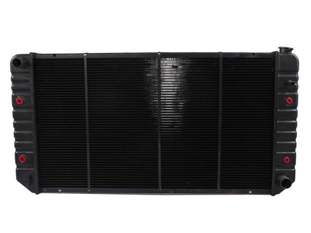 RADIATOR, Replacement Style, plastic tanks and aluminum core, 34 inch x 19 11/16 inch x 2 3/16 inch core, 3 Row, 1 5/16 inch inlet and 1 9/16 inch outlet, repro